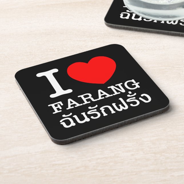I Heart (Love) Farang Coaster (Left Side)