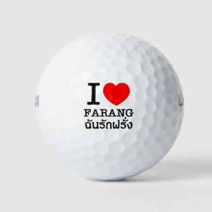 I Heart (Love) Farang Golf Balls