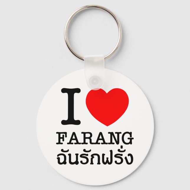 I Heart (Love) Farang Key Ring (Front)