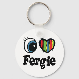 I Heart (Love) Fergie Key Ring
