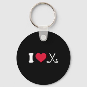 I Heart Love Field Hockey - Unisex Key Ring