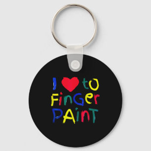 I heart love finger paint i'm paint cute couple va key ring