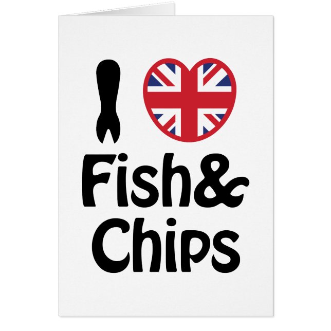 I Heart [Love] Fish & Chips Card (Front)