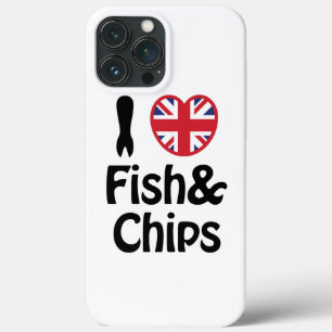 I Heart [Love] Fish & Chips iPhone 13 Pro Max Case
