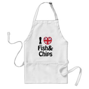 I Heart [Love] Fish & Chips Standard Apron