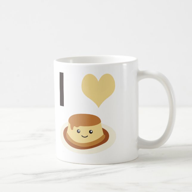 I Heart (love) flan! Coffee Mug (Right)