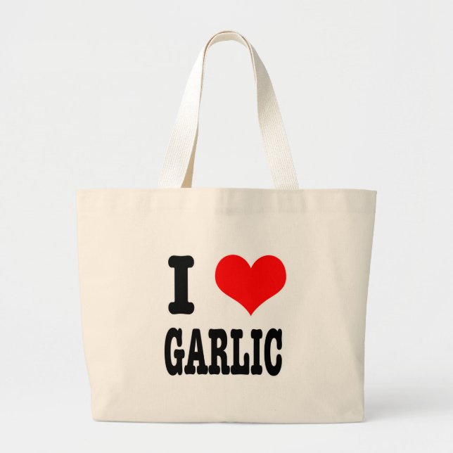 I HEART (LOVE) GARLIC LARGE TOTE BAG (Front)