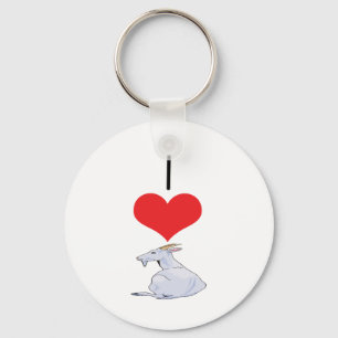 I Heart (Love) Goats Key Ring