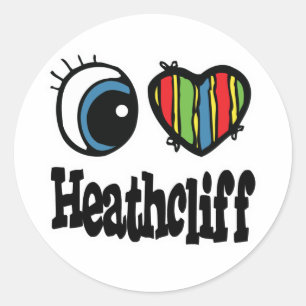 I Heart (Love) Heathcliff Classic Round Sticker