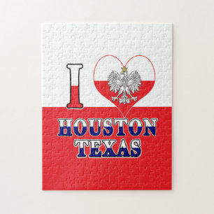 I Heart Love Houston Texas Jigsaw Puzzle