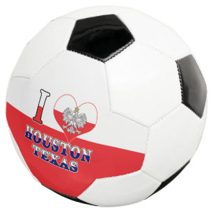 I Heart Love Houston Texas Soccer Ball