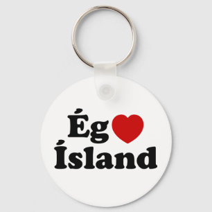 I Heart (Love) Iceland [Ég Elska Ísland] Icelandic Key Ring