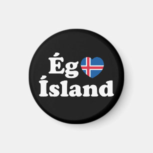 I Heart (Love) Iceland [Ég Elska Ísland] Icelandic Magnet