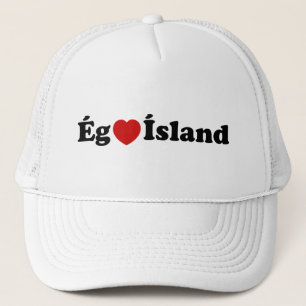 I Heart (Love) Iceland [Ég Elska Ísland] Icelandic Trucker Hat