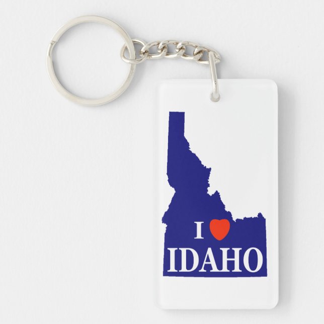 I Heart (Love) Idaho Key Ring (Front)