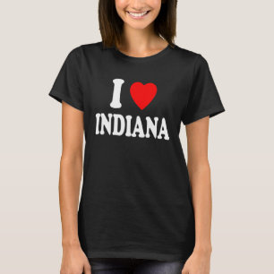 I Heart Love Indiana Travel Tourism Vacation Home T-Shirt