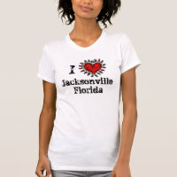 I Heart (love) Jacksonville Florida T-shirt