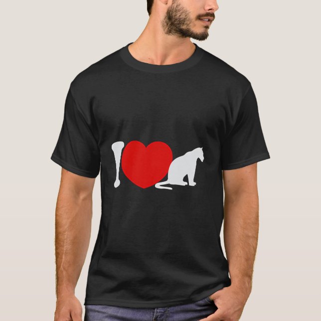 I Heart Love Jaguars Wild Big Cat Jungle Animal Wi T-Shirt (Front)