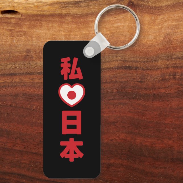 I Heart [Love] Japan 日本 [Nihon / Nippon] Key Ring (Back)