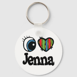 I Heart (Love) Jenna Key Ring