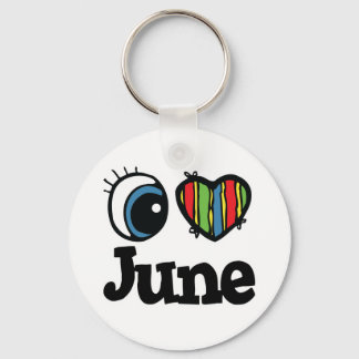 I Heart (Love) June Key Ring