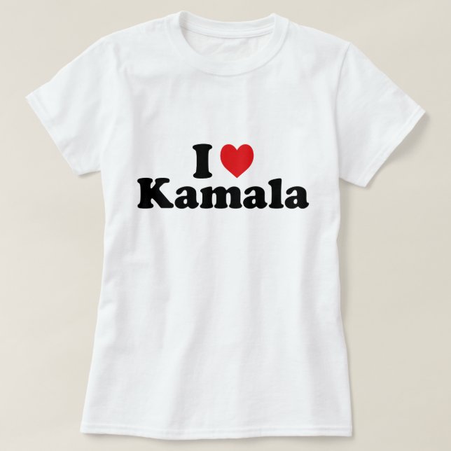 I HEART LOVE KAMALA HARRIS I love funny kamala 24 T-Shirt (Design Front)