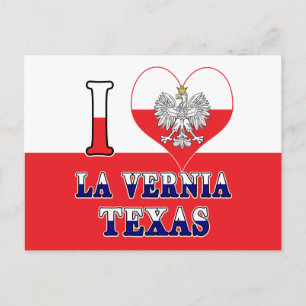 I Heart Love La Vernia Texas Postcard