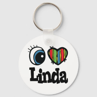 I Heart (Love) Linda Key Ring