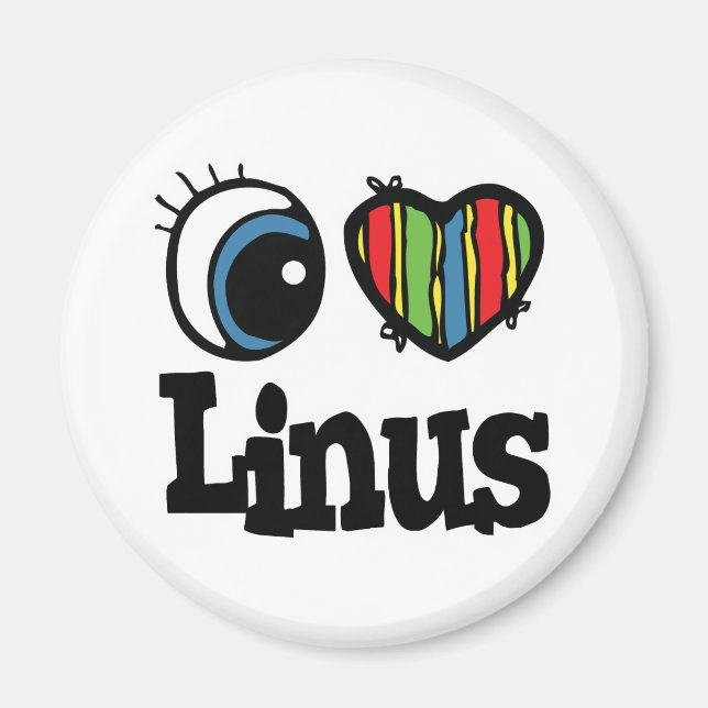 I Heart (Love) Linus Magnet (Front)