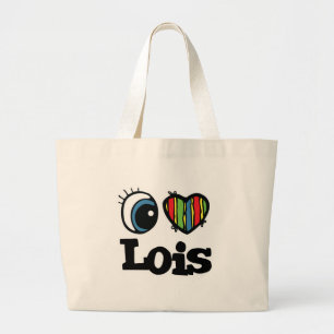 I Heart (Love) Lois Large Tote Bag