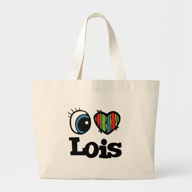 I Heart (Love) Lois Large Tote Bag (Front)
