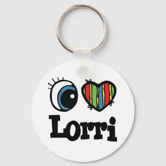 I Heart (Love) Lorri Key Ring (Front)