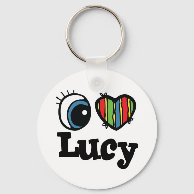 I Heart (Love) Lucy Key Ring (Front)
