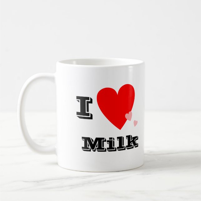 I Heart (Love) Milk Mug (Left)