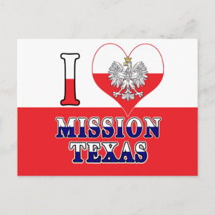 I Heart Love Mission Texas Postcard