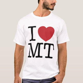 I Heart Love Montana MT State Tee Shirts