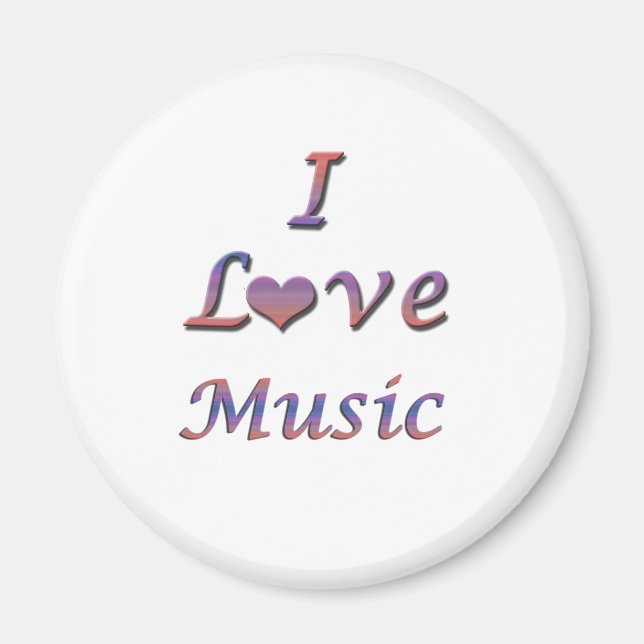 I Heart (Love) Music Magnet (Front)