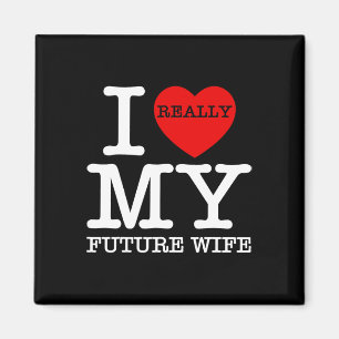 I Heart Love My Future Wife Marriage Fiance Groom Magnet