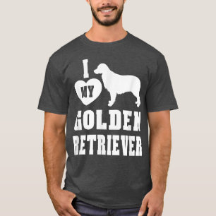 I Heart Love My Golden Retriever Dog Breed Unise T-Shirt