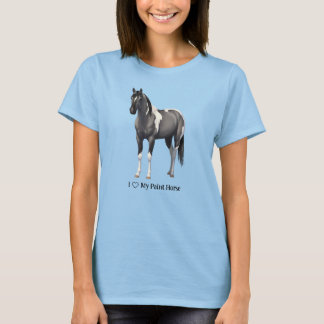 I Heart (Love) My Grulla Pinto Paint Horse T-Shirt