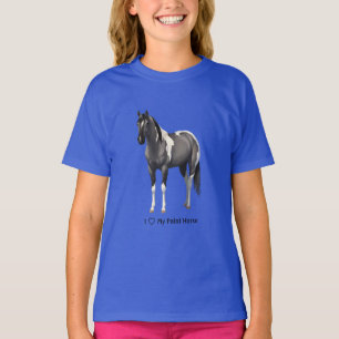 I Heart (Love) My Grulla Pinto Paint Horse T-Shirt