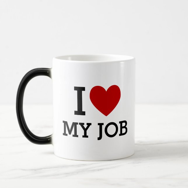 I Heart Love My Job Mug – Positive Office Gift (Left)