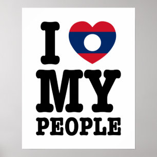 I Heart (Love) My Lao People Poster