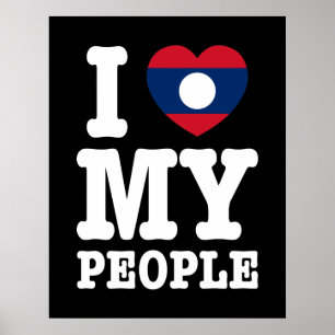 I Heart (Love) My Lao People Poster