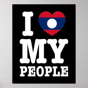 I Heart (Love) My Lao People Poster