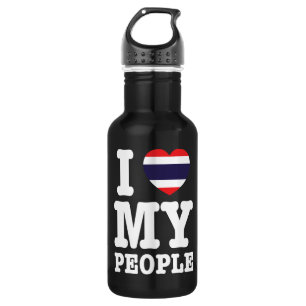 I Heart (Love) My Thai People 532 Ml Water Bottle