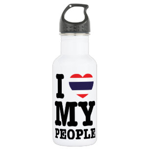 I Heart (Love) My Thai People 532 Ml Water Bottle
