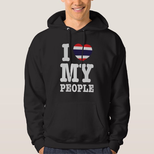 I Heart (Love) My Thai People Hoodie (Front)