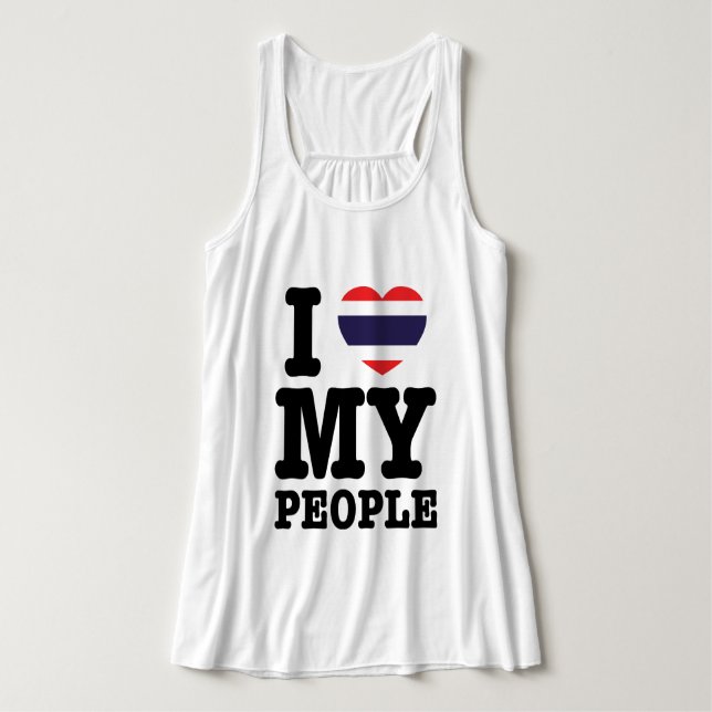 I Heart (Love) My Thai People Singlet (Design Front)