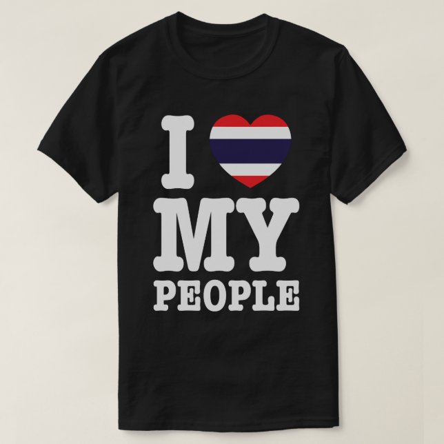I Heart (Love) My Thai People T-Shirt (Design Front)
